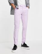 Asos Design Skinny Smart Pants In Lilac-purple
