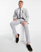 Jack & Jones Premium Skinny Fit Suit Pants In Gray-grey