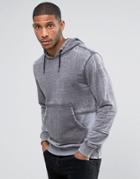 Another Influence Burn Out Pull Over Paneled Hoodie - Gray