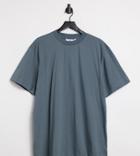 Collusion Unisex T-shirt In Slate Gray-grey