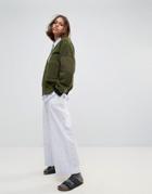 Wood Wood Marion Cropped Wide Leg Pants-blue