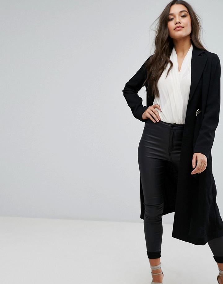 Supertrash Orchid Tie Up Coat - Black