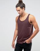 Asos Tank With Relaxed Fit - Red
