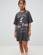 Asos Design Minnie Mouse Pyjama Sleep Tee-gray