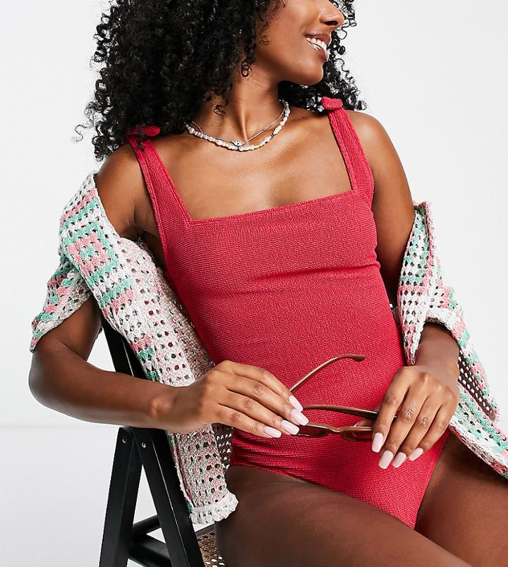 & Other Stories Swimsuit In Hot Pink
