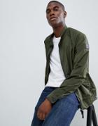 Boss Osames Harrington Jacket In Khaki - Green