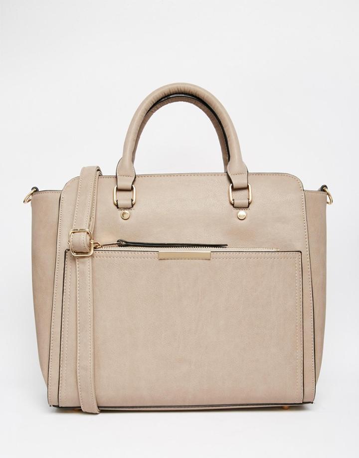 Oasis Tote Bag With Removable Inner Clutch - Neutral