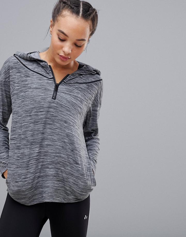 Only Play Yoga Half Zip Hood Sweat - Black