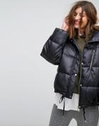 Stradivarius Puffer Jacket - Black