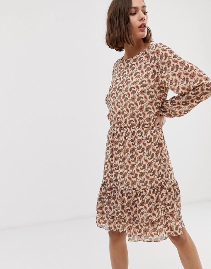 B.young Floral Drop Waist Dress - Multi