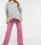 Outrageous Fortune Maternity Exclusive Wide Leg Flare In Dusty Rose-pink