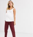 Asos Design Maternity Chino Pants-red