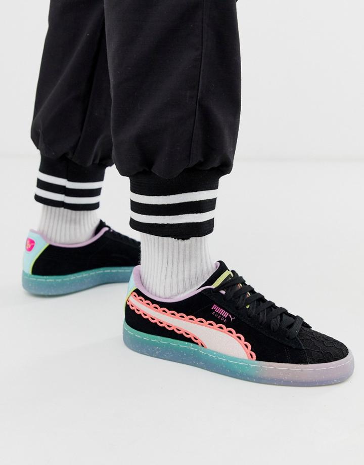Puma X Sophia Webster Suede Sneakers - Black
