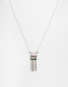 Ashiana Tassle Chain Necklace - Silver