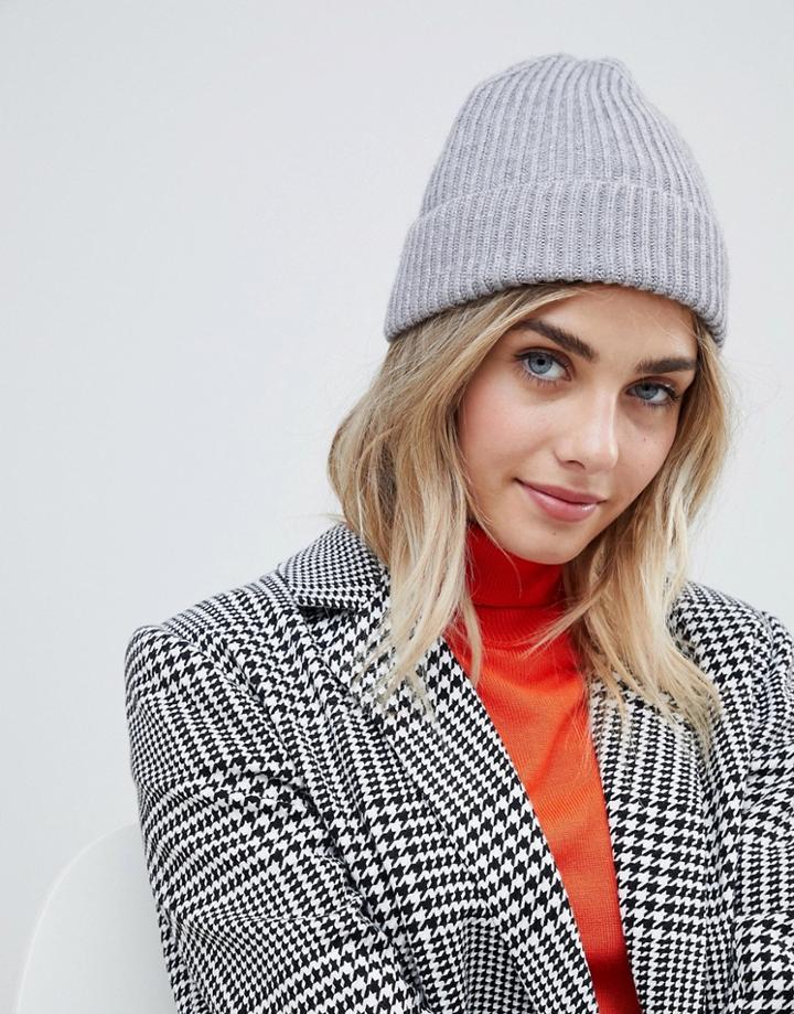 New Look Beanie In Gray - Gray
