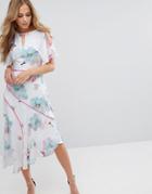 Coast La Hune Soft Printed Midi Dress - Multi