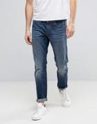 Esprit Slim Fit Jeans In Mid Blue Wash - Blue