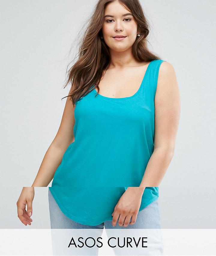 Asos Curve Ultimate Longline Tank - Navy