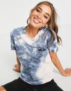 Quiksilver Daily Sessions Cropped T-shirt In Blue Tie Dye-blues