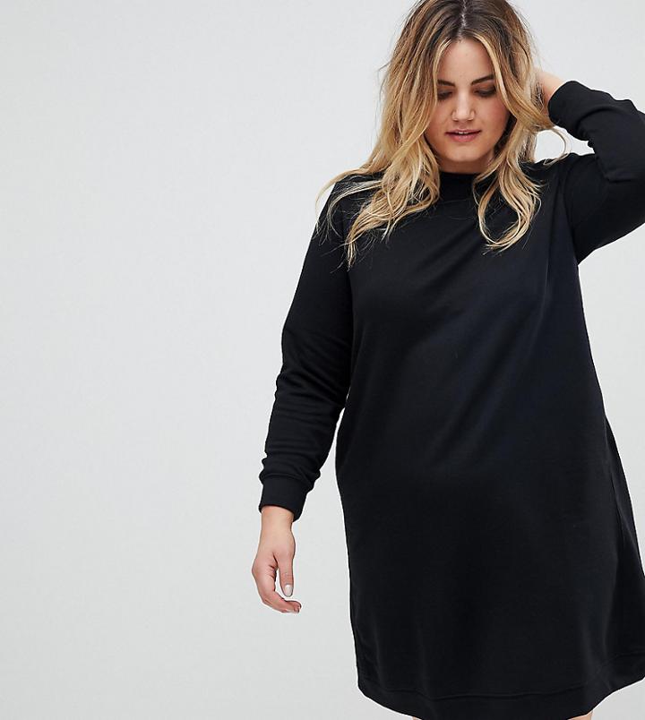 New Look Plus Sweatshirt Dress - Black