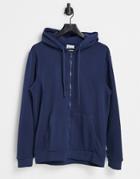 Only & Sons Zip Through Hoodie In Blue-blues