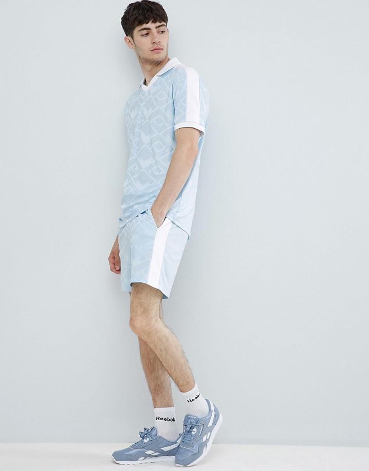 Asos Design Skinny Shorts With Retro Design And Side Stripe - Blue