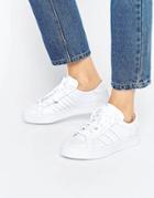 Adidas Originals White Faux Snake Court Vantage Sneakers - White