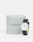Christin Lars Silver Watch With White Dial-black