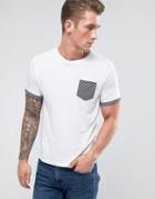 Brave Soul Multi Spot Pocket T-shirt - White