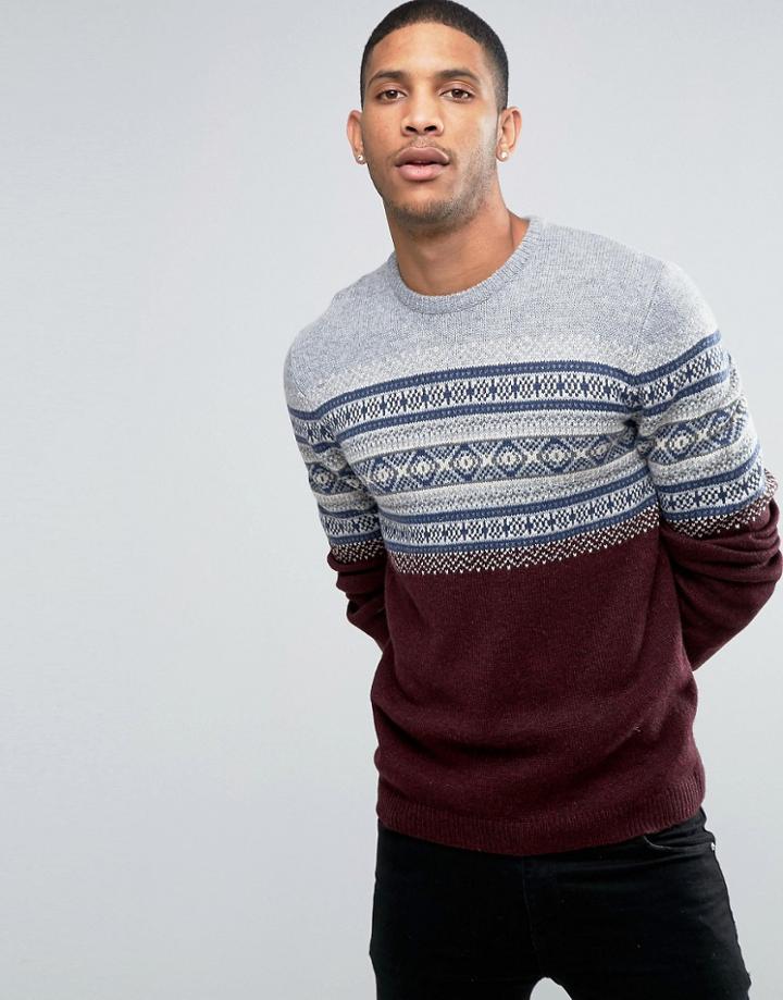 Asos Fairisle Sweater - Red
