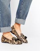 Park Lane Suede Tassle Point Flat Shoe - Multi