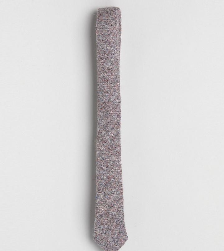 Noak Tie In Harris Tweed - Pink