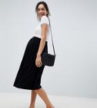 Asos Design Maternity Midi Skater Skirt - Black