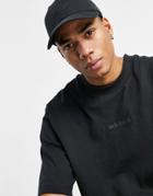 Adidas Originals Premium Sweats Overdyed Ribbed T-shirt In Black