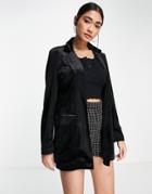 Vero Moda Velvet Blazer In Black - Part Of A Set