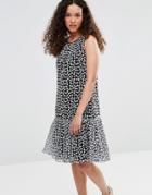 Ymc Floral Embroidered Peplum Dress