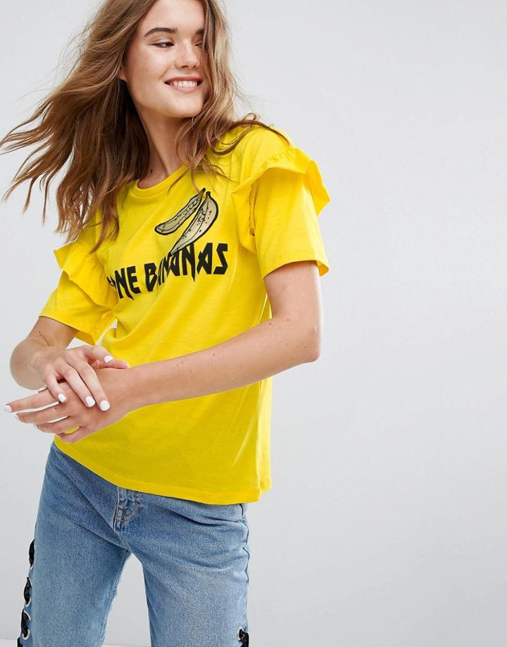 Pull & Bear Banana Print T-shirt - White
