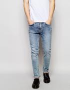 Wood Wood Slim Jean In Vintage Wash - Blue