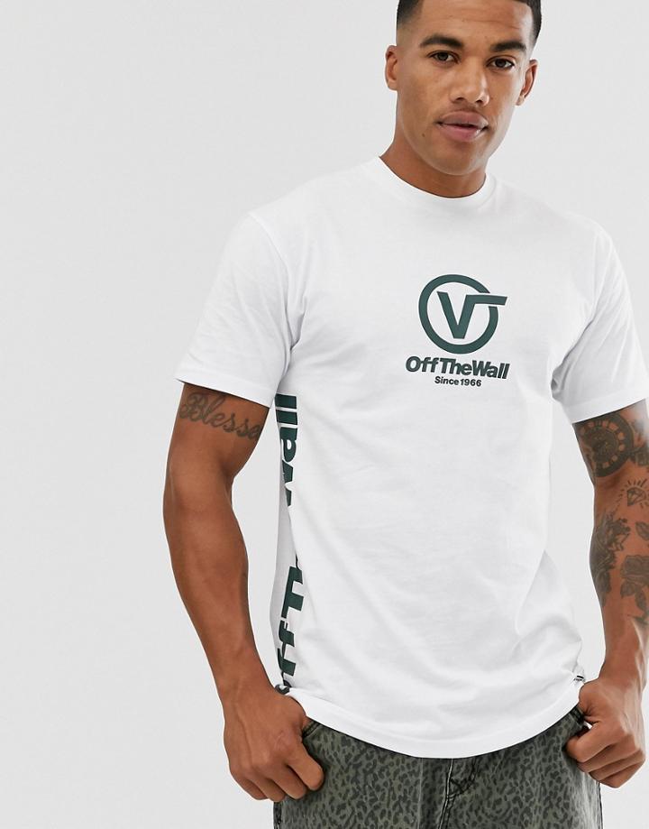 Vans T-shirt In White With Off The Wall Print