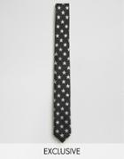 Reclaimed Vintage Star Tie In Black - Black