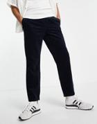 Topman Relaxed Cord Joggers In Navy