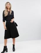Vero Moda Pleated Midi Skirt - Black