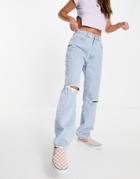 Cotton: On Dad Jeans In Light Wash-blues