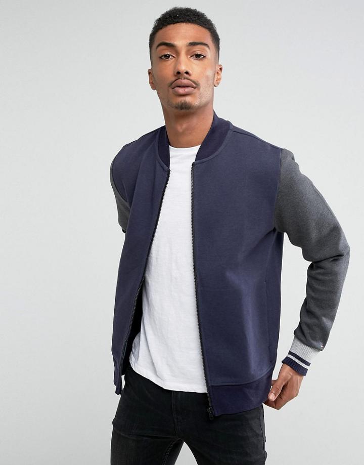 Tommy Hilfiger Adrien Baseball Bomber In Navy - Navy