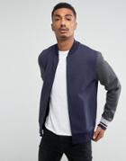 Tommy Hilfiger Adrien Baseball Bomber In Navy - Navy