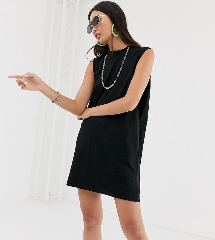 Collusion Drop Armhole Mini Dress - Black