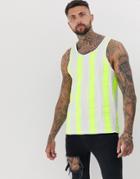 Another Influence Neon Stripe Tank - Yellow