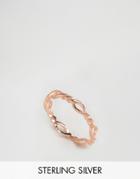 Asos Rose Gold Plated Sterling Silver Vintage Twist Ring - Rose Gold Plated