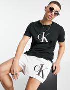 Ck One Relaxed Fit Swim T-shirt In Black