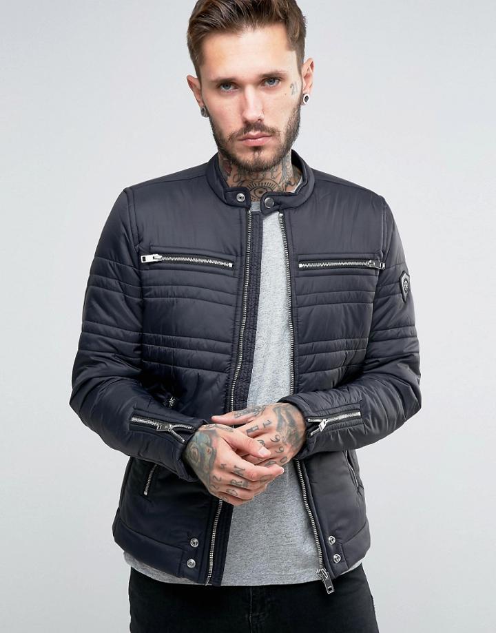 Diesel W-neverzip Quilted Jacket - Black